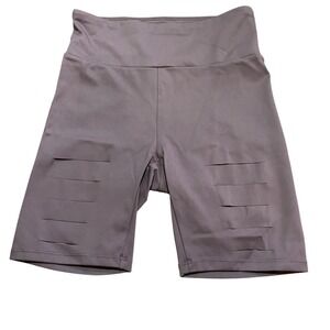 Halara NWT Purple Laser Cut Bike Shorts Women's Small 7" Inseam High Waisted